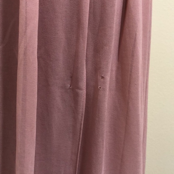 Francesca’s Collection City Triangles Midi Dress 1 Mauve Pink Floral Rhinestone - Picture 8 of 12